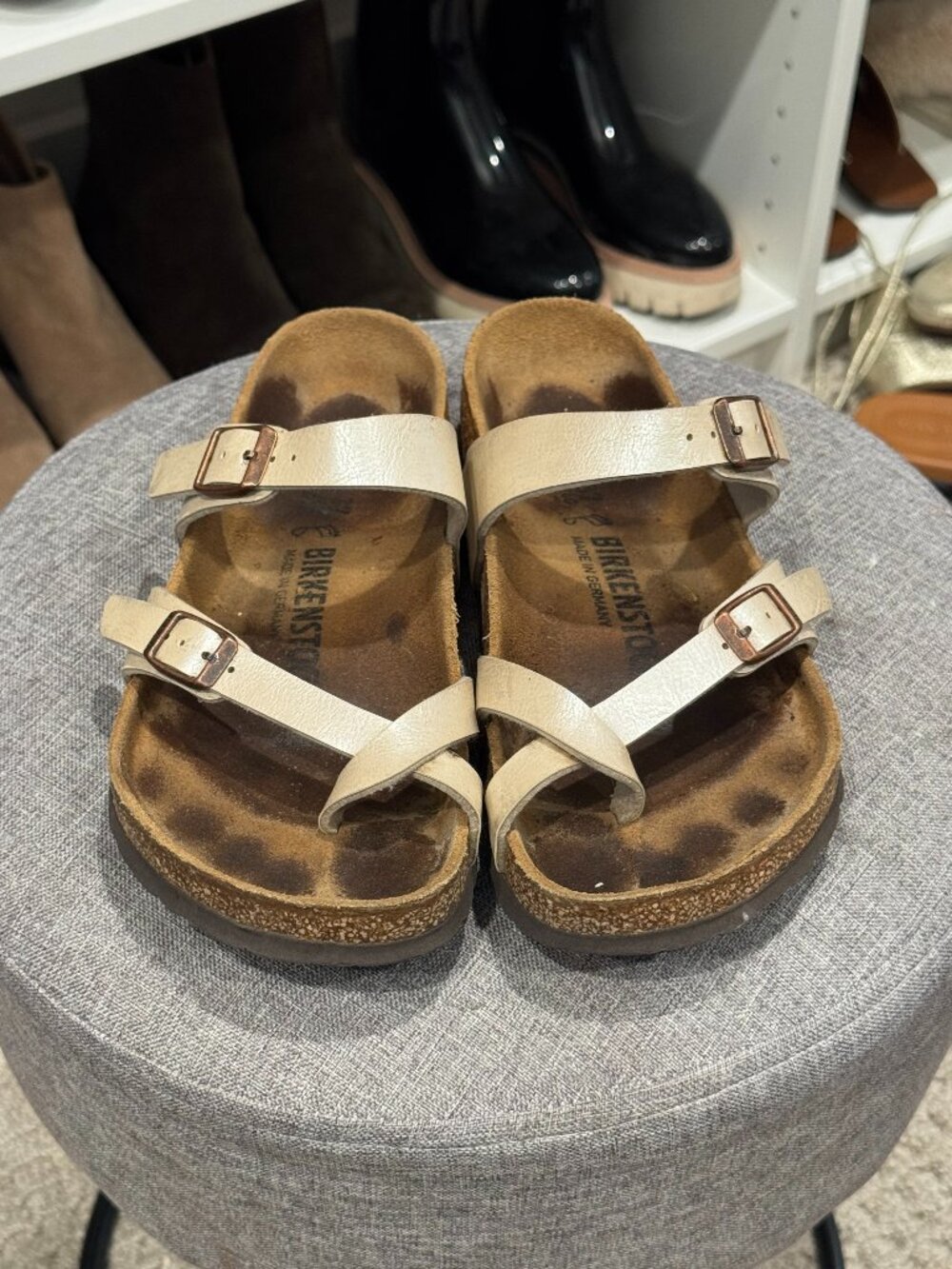 Birkenstock Mayari Pearl White Sandals EU 37